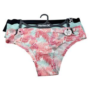 Lot of 3 Hurley Women's Size XL Panty Bikini Bonded Finishes Assorted Color New